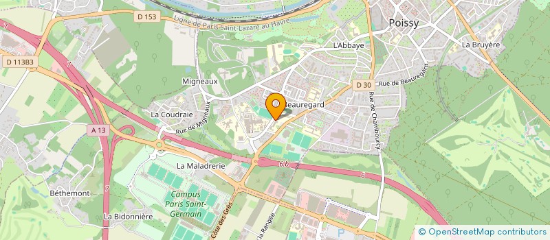 localisation de l'entreprise MADAME FANNY HELENE BLAVIER  POISSY