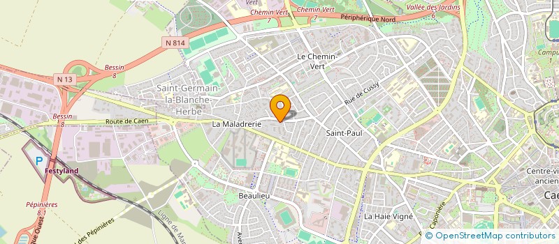 localisation de l'entreprise MADAME FANNY HOUDON à CAEN