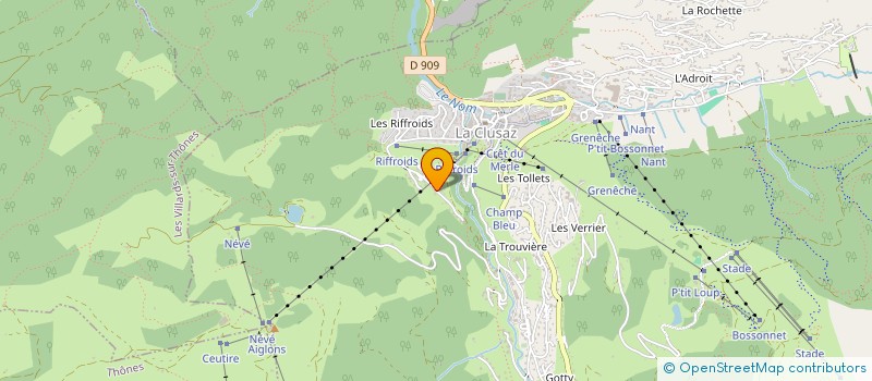 localisation de l'entreprise MADAME FANNY JAEGER à LA CLUSAZ