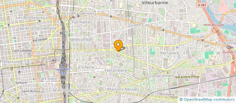 localisation de l'entreprise MADAME FANNY LACAYO TORRES  VILLEURBANNE