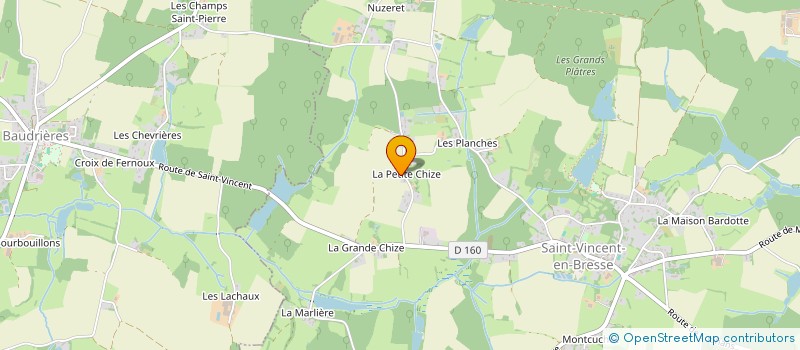 localisation de l'entreprise MADAME FANNY LAGRANGE  SAINT-VINCENT-EN-BRESSE