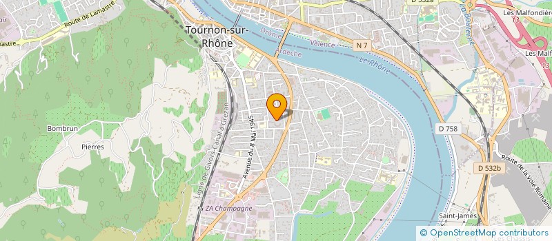 localisation de l'entreprise MADAME FANNY LALANDE à TOURNON-SUR-RHONE