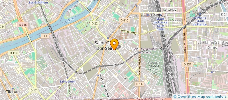 localisation de l'entreprise MADAME FANNY LAURENT à SAINT-OUEN-SUR-SEINE