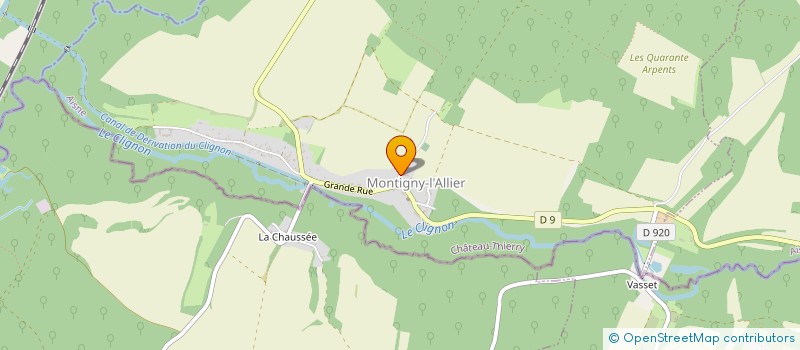 localisation de l'entreprise MADAME FANNY LECOMTE  MONTIGNY-L'ALLIER