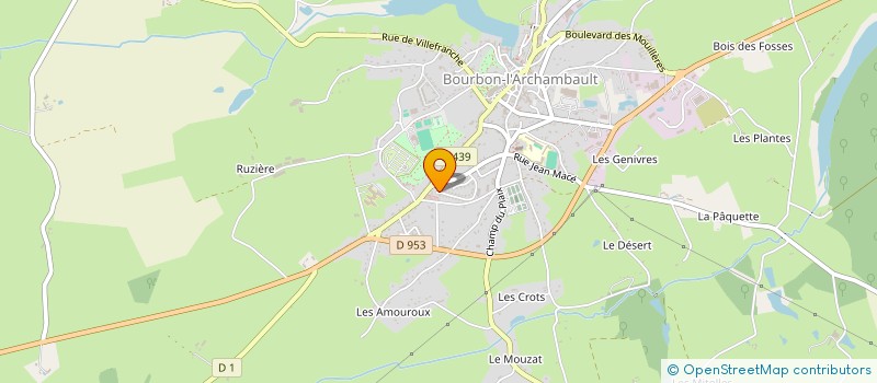 localisation de l'entreprise MADAME FANNY LECOMTE  BOURBON-L'ARCHAMBAULT