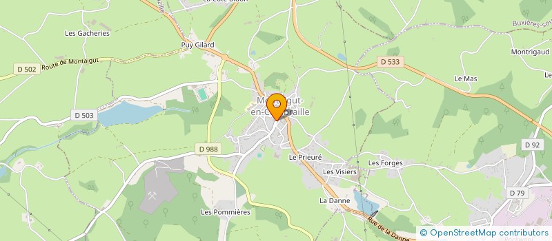 localisation de l'entreprise MADAME FANNY LETELLIER  MONTAIGUT-EN-COMBRAILLE