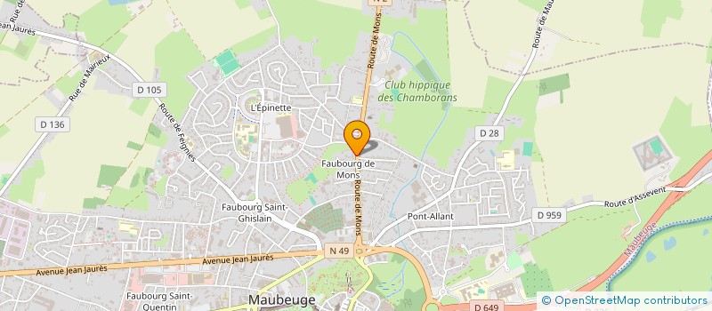 localisation de l'entreprise MADAME FANNY LONGELIN  MAUBEUGE