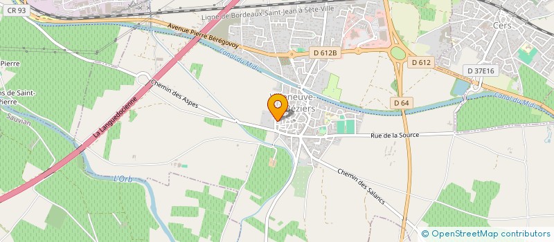 localisation de l'entreprise MADAME FANNY MANGEOT  VILLENEUVE-LES-BEZIERS