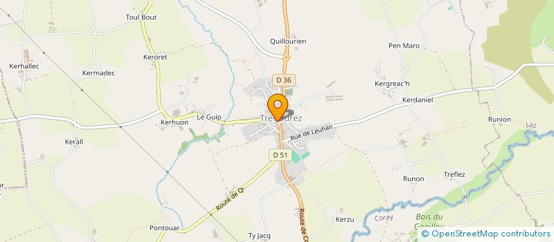 localisation de l'entreprise MADAME FANNY MARCHADOUR  TREGOUREZ