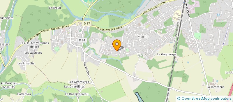 localisation de l'entreprise MADAME FANNY MASSAT  MONTS