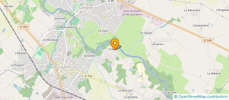 localisation de l'entreprise MADAME FANNY MORICET  CUGAND