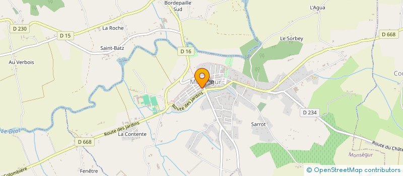 localisation de l'entreprise MADAME FANNY OLIVIER  MONSEGUR