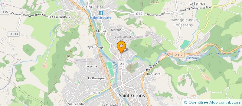 localisation de l'entreprise MADAME FANNY POTEZ JAUZE à SAINT-LIZIER