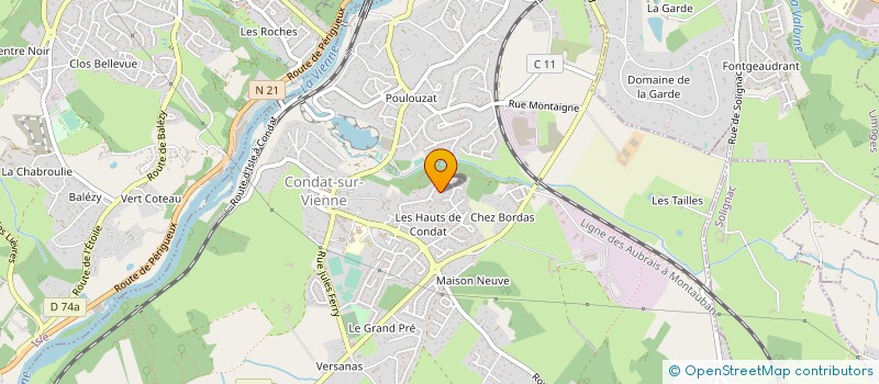 localisation de l'entreprise MADAME FANNY RAKOTOMAMONJY à CONDAT-SUR-VIENNE