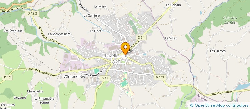 localisation de l'entreprise MADAME FANNY REYNAUD  CHAZELLES-SUR-LYON