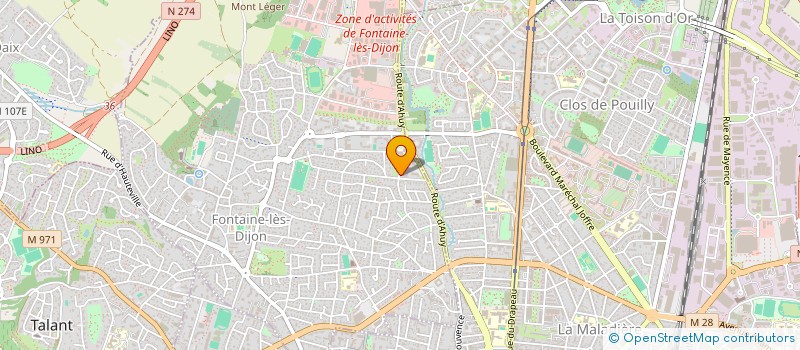 localisation de l'entreprise MADAME FANNY ROUMIER  FONTAINE-LES-DIJON