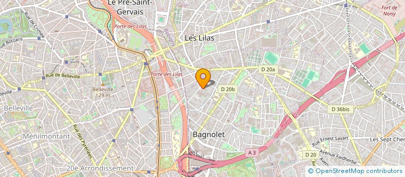 localisation de l'entreprise MADAME FANNY SARRAZIN à BAGNOLET