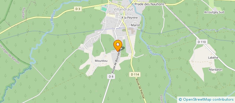 localisation de l'entreprise MADAME FANNY SCHMITT  VILLANDRAUT