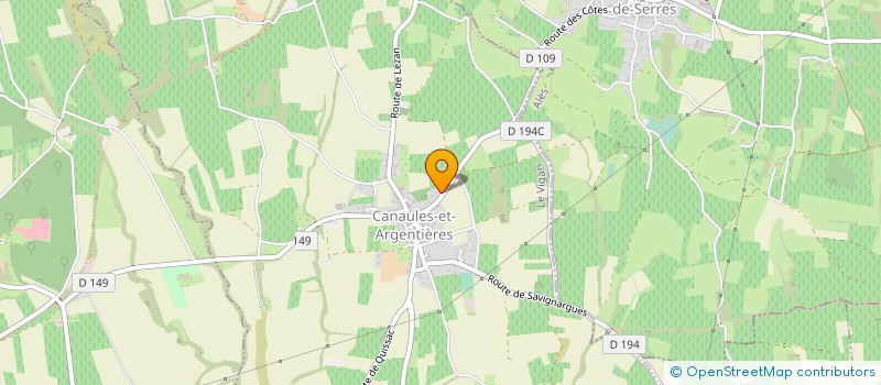 localisation de l'entreprise MADAME FANNY THOMAS  CANAULES-ET-ARGENTIERES