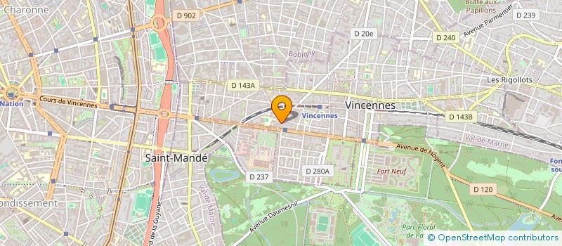 localisation de l'entreprise MADAME FANNY THOMAS à VINCENNES