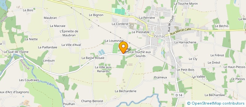 localisation de l'entreprise MADAME FANNY TRICOIRE à PEILLAC