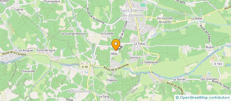 localisation de l'entreprise MADAME FANNY ULIANA  SAINT-ETIENNE-DES-OULLIERES