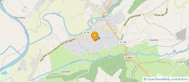 localisation de l'entreprise MADAME FANNY VAN STEELANDT  BRETENOUX