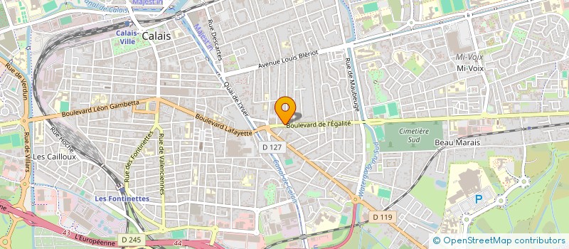 localisation de l'entreprise MADAME FANNY VEILLEROY  CALAIS