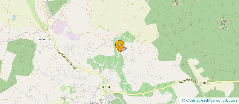 localisation de l'entreprise MADAME FANNY VERMILLARD  LA VERDIERE