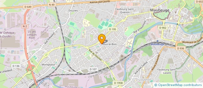 localisation de l'entreprise MADAME FANNY WILLIAME  MAUBEUGE