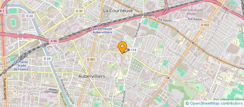 localisation de l'entreprise MADAME FANTA KOUROUMA  AUBERVILLIERS