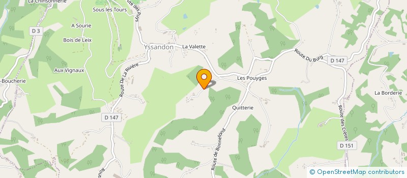 localisation de l'entreprise MADAME FANTHOU JEUNE  YSSANDON