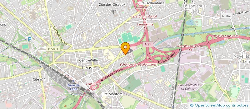 localisation de l'entreprise MADAME FANY VERCOUTERE  LENS