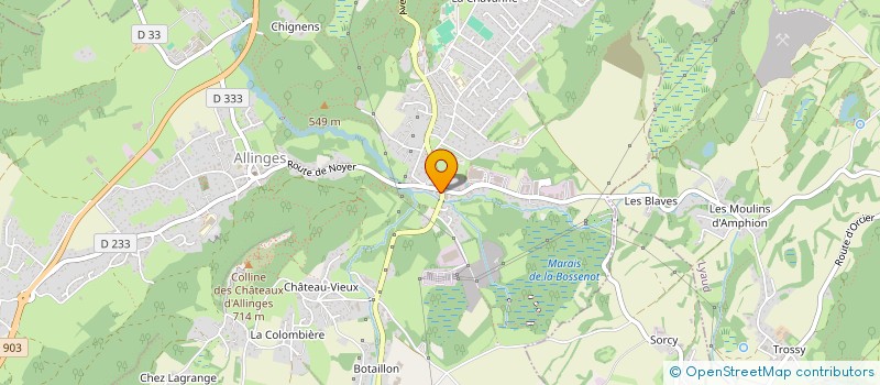 localisation de l'entreprise MADAME FARAH GUILLEMINOT  ALLINGES