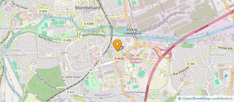 localisation de l'entreprise MADAME FATIHA CHERFI  MONTBELIARD
