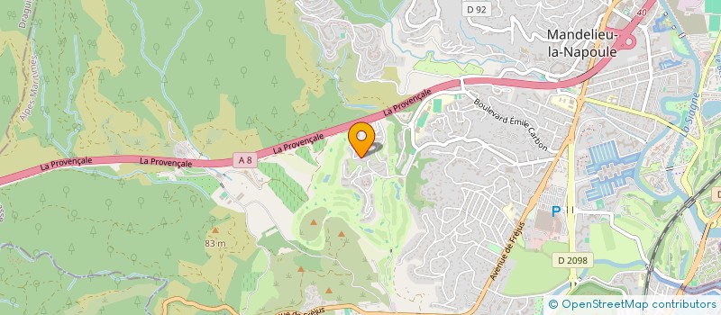 localisation de l'entreprise MADAME FATIHA DEHANE  MANDELIEU-LA-NAPOULE