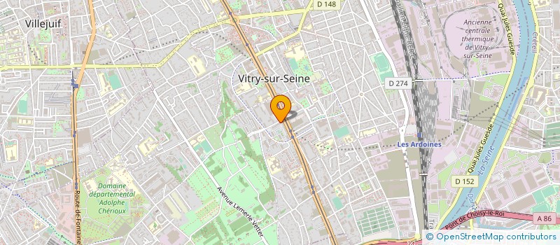 localisation de l'entreprise MADAME FATIHA DJADANE  VITRY-SUR-SEINE