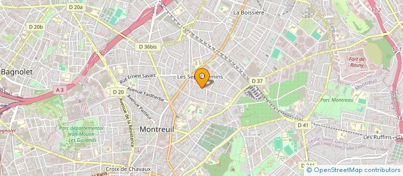 localisation de l'entreprise MADAME FATIMA ALLAOUI  MONTREUIL