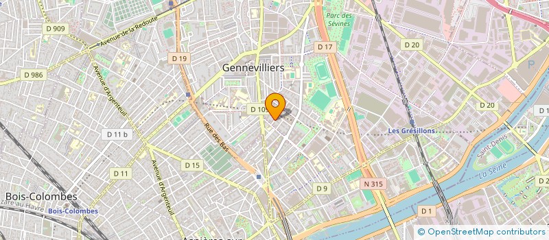 localisation de l'entreprise MADAME FATIMA BENYAGOUB  GENNEVILLIERS