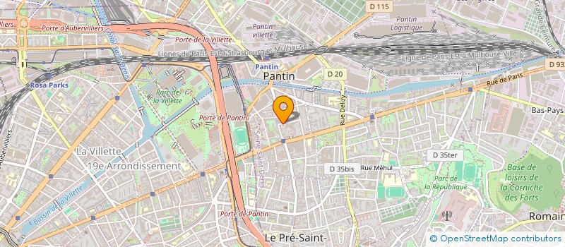 localisation de l'entreprise MADAME FATIMA JELLAOUI  PANTIN