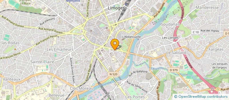 localisation de l'entreprise MADAME FATIMA RIBEIRO  LIMOGES