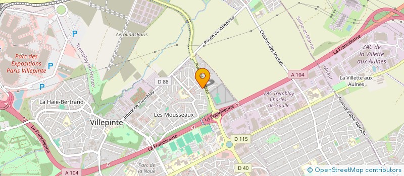 localisation de l'entreprise MADAME FATIMA SAYAH à VILLEPINTE