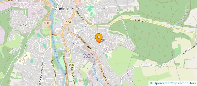 localisation de l'entreprise MADAME FATIMA-ZOHRA DERBAK  AUDINCOURT