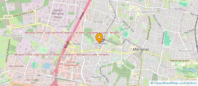 localisation de l'entreprise MADAME FATIMA-ZOHRA HAMOCHI  MERIGNAC