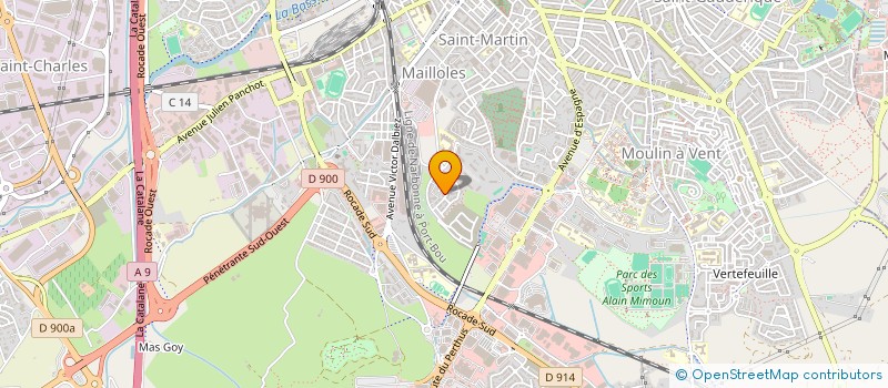 localisation de l'entreprise MADAME FATMA BELMAAZIZ  PERPIGNAN