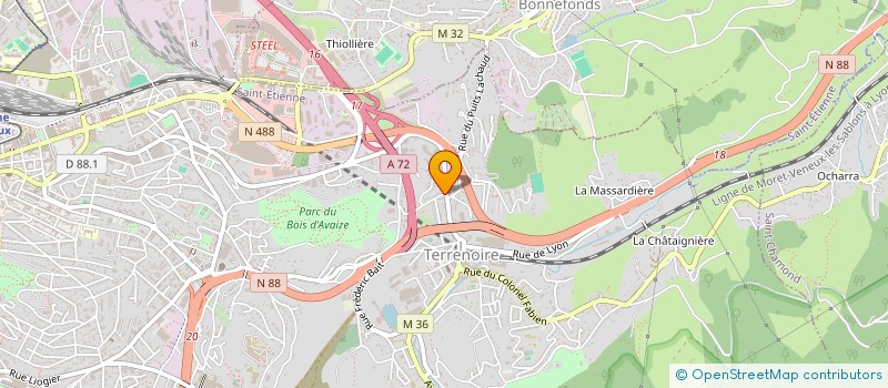 localisation de l'entreprise MADAME FATMA EL MORCHEDI  SAINT-ETIENNE