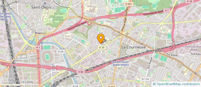 localisation de l'entreprise MADAME FATMA GHRIBI à LA COURNEUVE