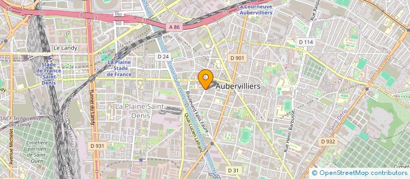 localisation de l'entreprise MADAME FATOU M'BEINGUE  AUBERVILLIERS