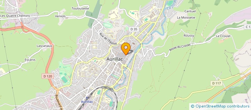 localisation de l'entreprise MADAME FATOU NDIAYE à AURILLAC