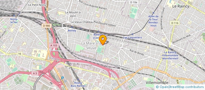 localisation de l'entreprise MADAME FATOUMAHAWA TRAORE  BONDY